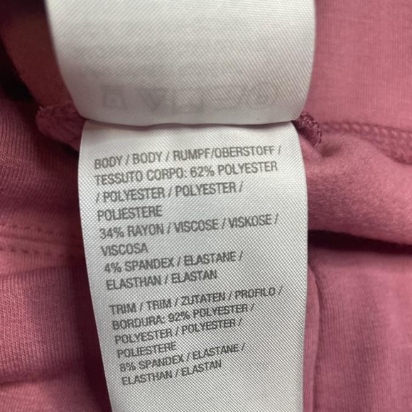 All Worthy women's joggers colour pink size M 62% polyester 34% rayon 4% spandex - Picture 6 of 6